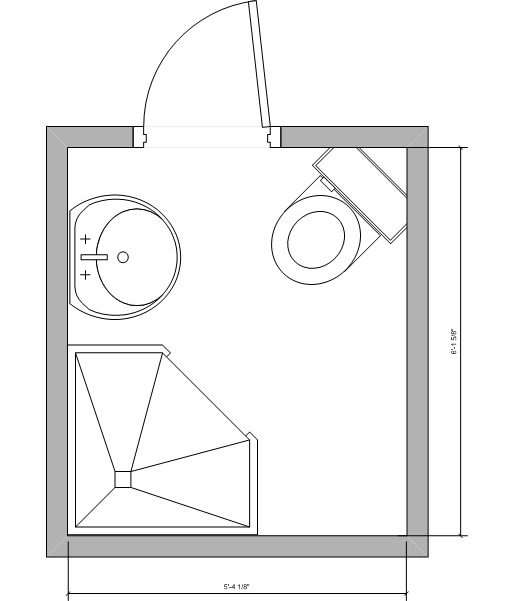 The second floor bathroom proposal