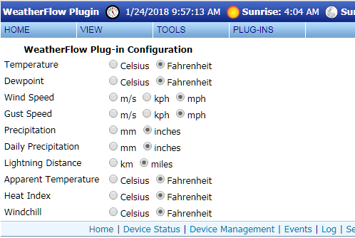 Configuration options